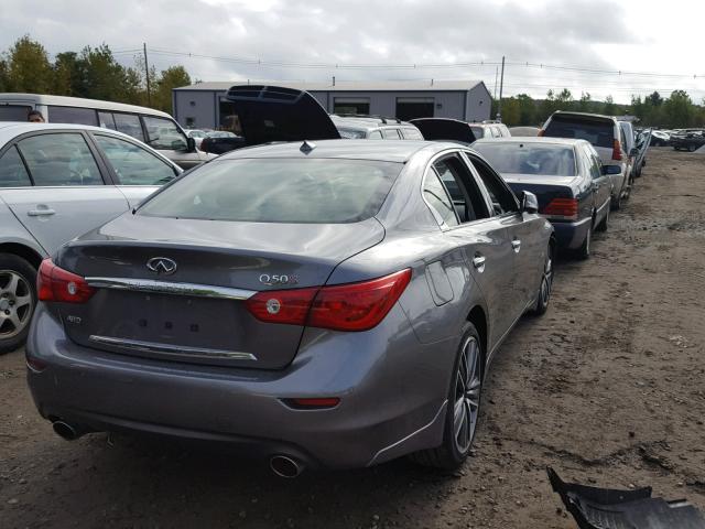 JN1BV7AR9FM404936 - 2015 INFINITI Q50 BASE GRAY photo 4