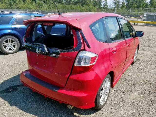 JHMGE87459S061559 - 2009 HONDA FIT SPORT RED photo 4