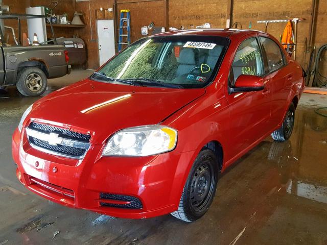 KL1TD5DE6AB108172 - 2010 CHEVROLET AVEO LS RED photo 2