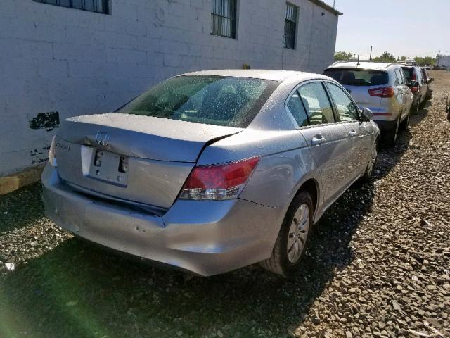 1HGCP25339A100609 - 2009 HONDA ACCORD LX SILVER photo 4