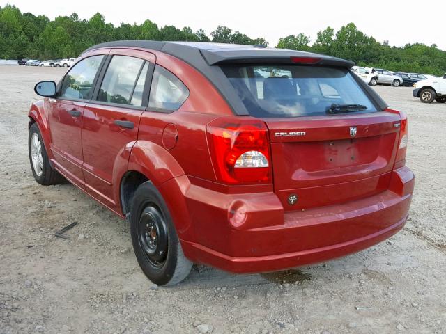 1B3HB48B87D532644 - 2007 DODGE CALIBER SX RED photo 3