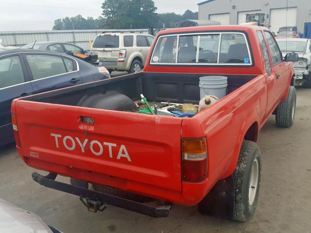 JT4VN13D4N5073085 - 1992 TOYOTA PICKUP 1/2 RED photo 4