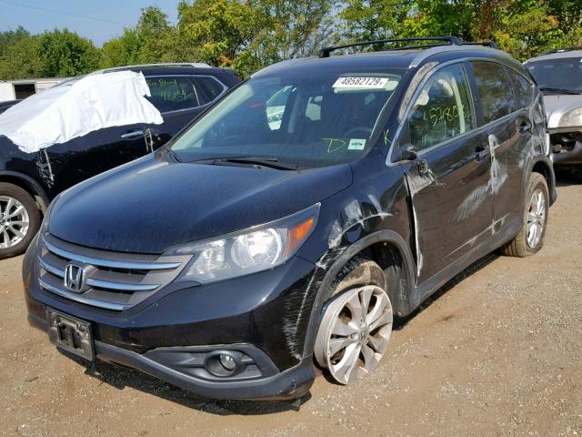 2HKRM4H73EH700464 - 2014 HONDA CR-V EXL BLACK photo 2