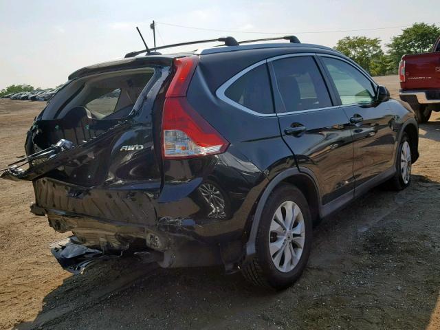 2HKRM4H73EH700464 - 2014 HONDA CR-V EXL BLACK photo 4