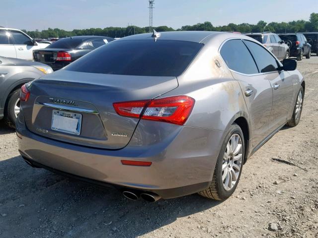 ZAM57XSA0E1103481 - 2014 MASERATI GHIBLI SILVER photo 4