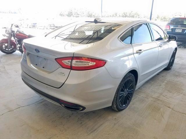 3FA6P0H94ER281953 - 2014 FORD FUSION SE SILVER photo 4