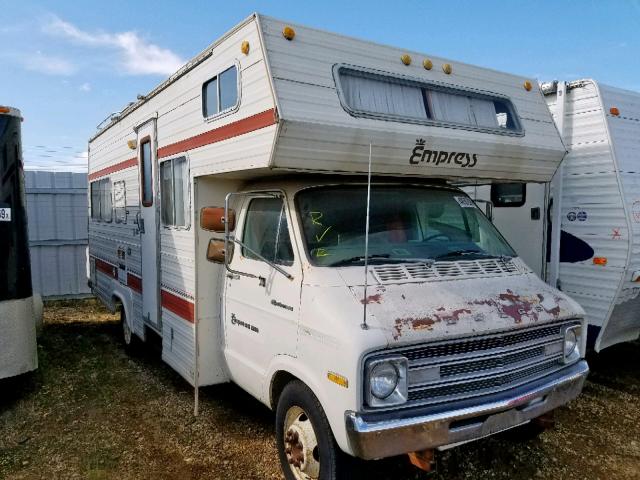 F44CD6V101330 - 1976 DODGE MOTORHOME BEIGE photo 1