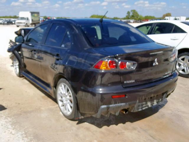 JA32W6FV1AU034048 - 2010 MITSUBISHI LANCER EVO BLACK photo 3