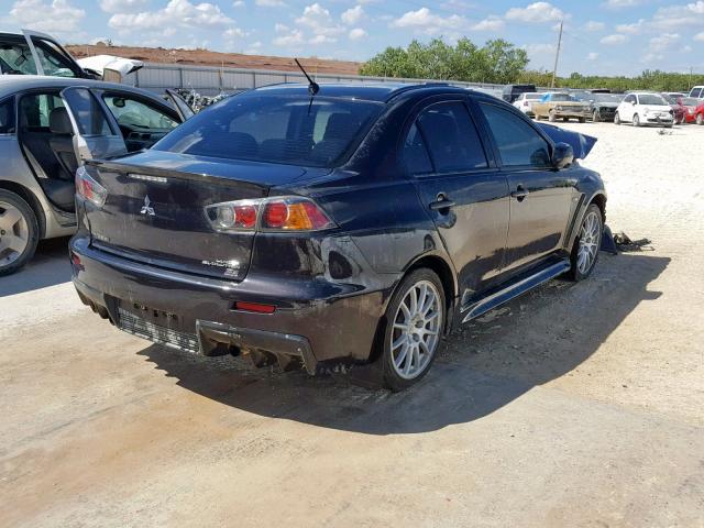 JA32W6FV1AU034048 - 2010 MITSUBISHI LANCER EVO BLACK photo 4