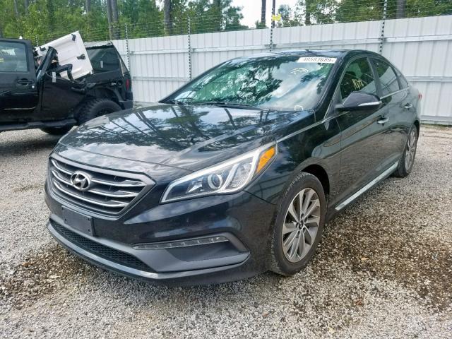 5NPE34AF8FH113164 - 2015 HYUNDAI SONATA SPO BLACK photo 2