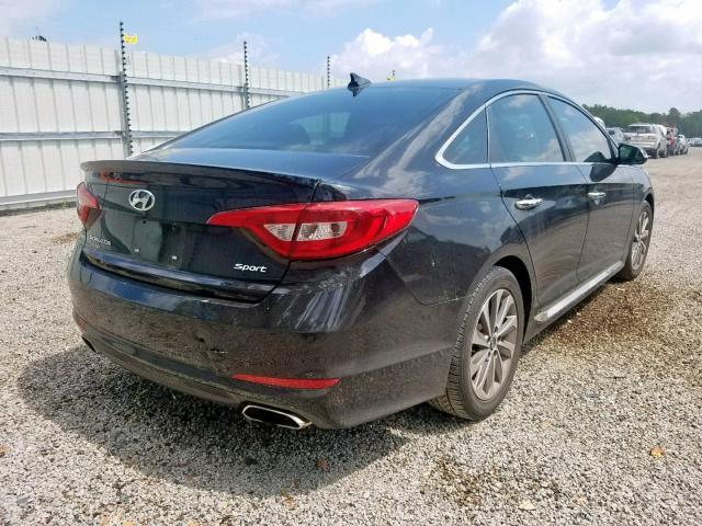 5NPE34AF8FH113164 - 2015 HYUNDAI SONATA SPO BLACK photo 4