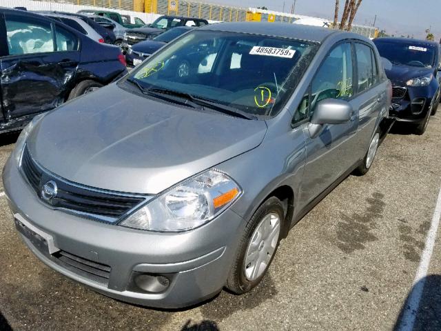 3N1BC1AP0AL453639 - 2010 NISSAN VERSA S GRAY photo 2