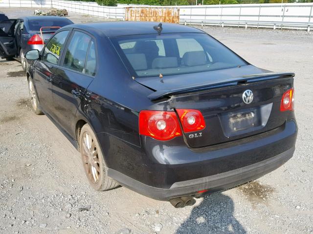 3VWWJ71KX7M100482 - 2007 VOLKSWAGEN JETTA GLI BLACK photo 3