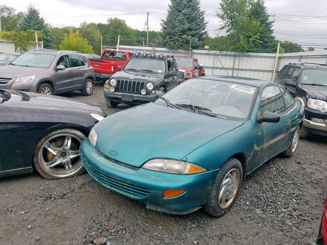 1G1JC1248VM150576 - 1997 CHEVROLET CAVALIER B GREEN photo 2