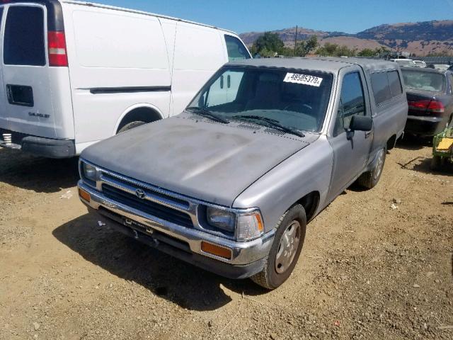 4TARN81P9PZ129939 - 1993 TOYOTA PICKUP 1/2 GRAY photo 2