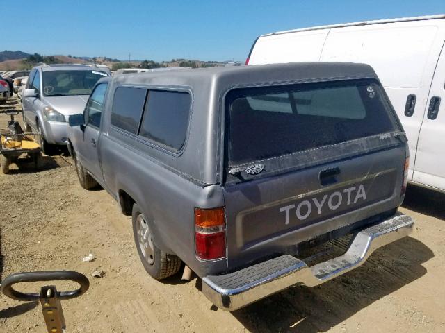 4TARN81P9PZ129939 - 1993 TOYOTA PICKUP 1/2 GRAY photo 3