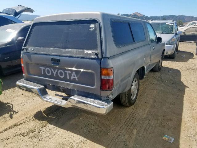 4TARN81P9PZ129939 - 1993 TOYOTA PICKUP 1/2 GRAY photo 4