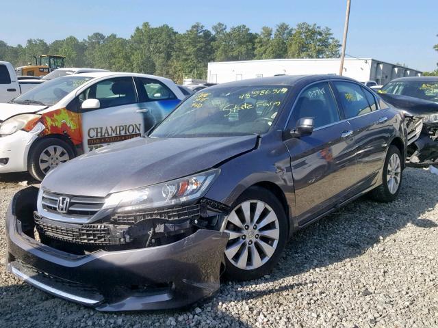 1HGCR2F80FA025514 - 2015 HONDA ACCORD EXL GRAY photo 2