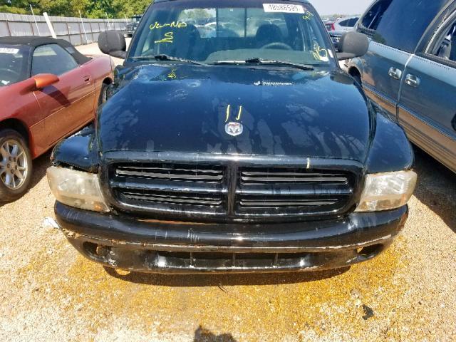 1B7GL22Y9WS647210 - 1998 DODGE DAKOTA BLACK photo 7