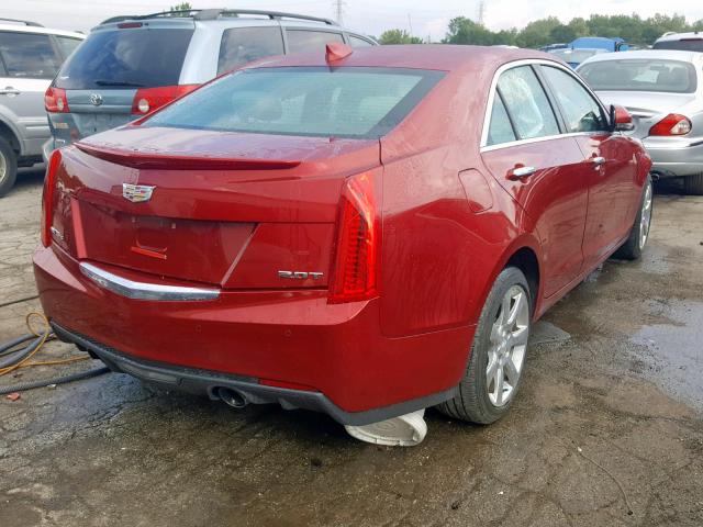 1G6AH5RX3F0101765 - 2015 CADILLAC ATS LUXURY RED photo 4