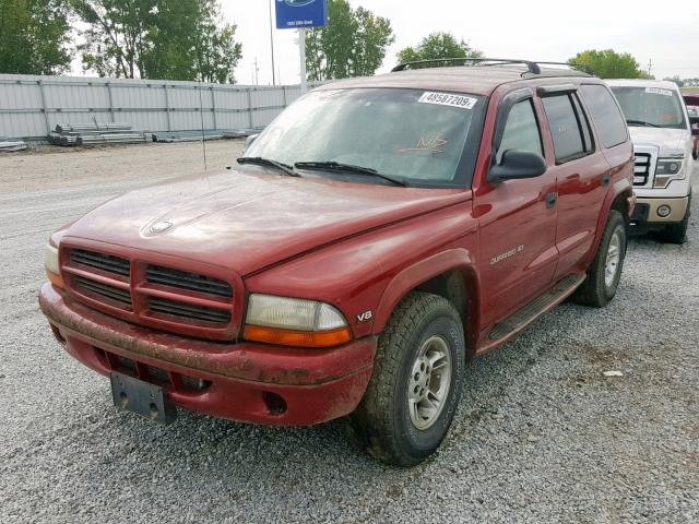 1B4HS28Y7WF101140 - 1998 DODGE DURANGO RED photo 2