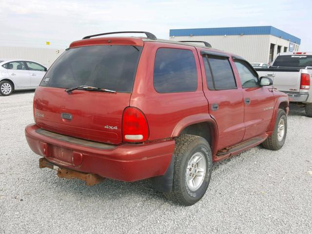 1B4HS28Y7WF101140 - 1998 DODGE DURANGO RED photo 4