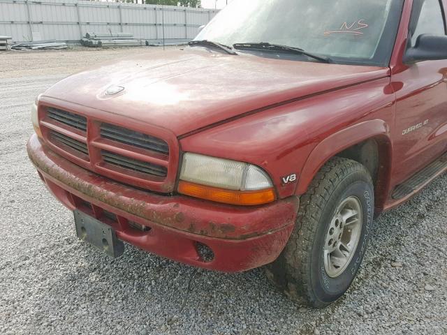 1B4HS28Y7WF101140 - 1998 DODGE DURANGO RED photo 9