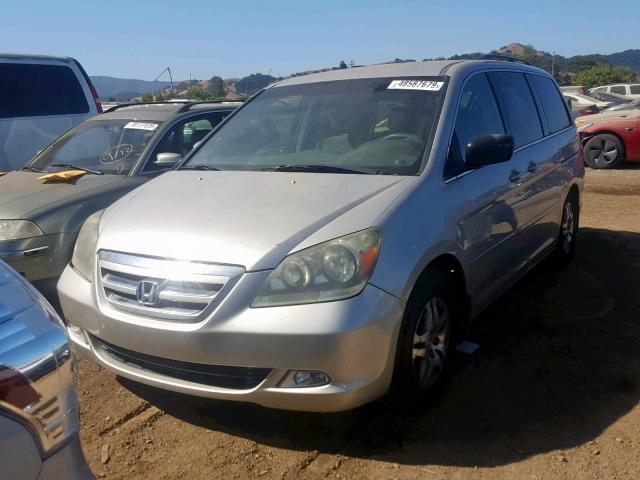 5FNRL38435B412803 - 2005 HONDA ODYSSEY EX SILVER photo 2