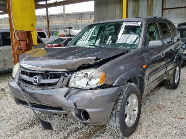 4F2YZ04154KM26899 - 2004 MAZDA TRIBUTE LX GRAY photo 2