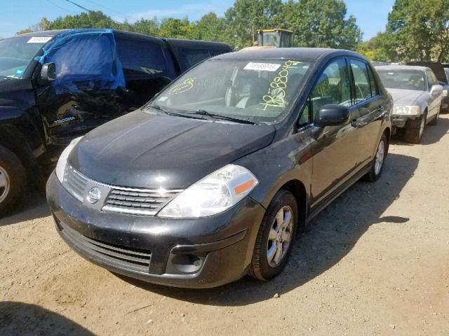 3N1BC11E88L378259 - 2008 NISSAN VERSA S BLACK photo 2