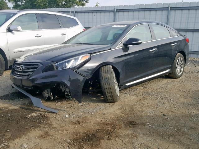 5NPE34AF0GH427277 - 2016 HYUNDAI SONATA SPO BLACK photo 2