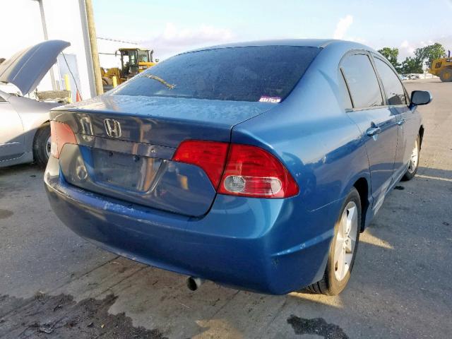 1HGFA16897L109237 - 2007 HONDA CIVIC EX BLUE photo 4