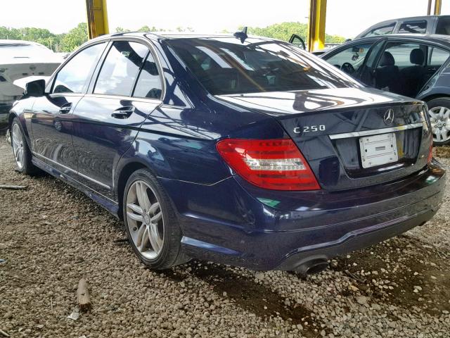 WDDGF4HB4DR280779 - 2013 MERCEDES-BENZ C 250 BLUE photo 3