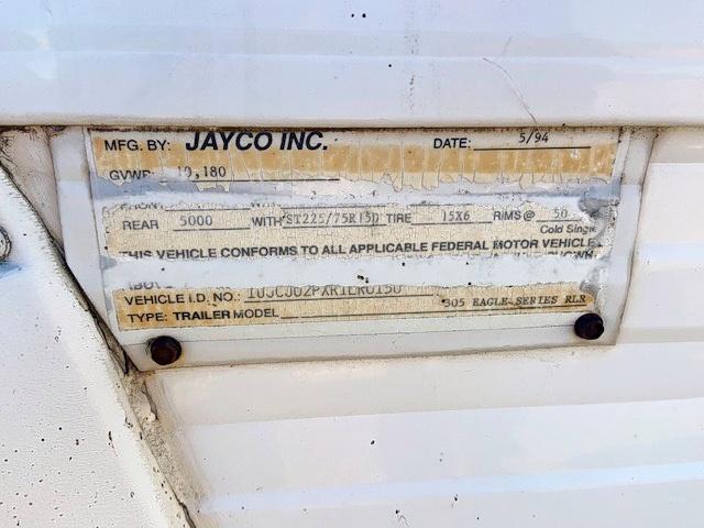 1UJCJ02PXR1LR0150 - 1994 JAYCO TRVL TRL WHITE photo 9