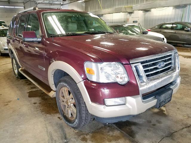 1FMEU74E67UB32221 - 2007 FORD EXPLORER E BURGUNDY photo 1