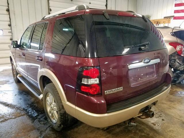 1FMEU74E67UB32221 - 2007 FORD EXPLORER E BURGUNDY photo 3