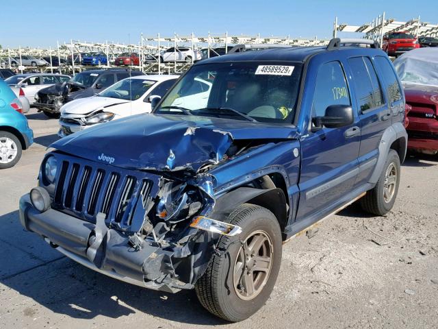 1J4GL38K15W628757 - 2005 JEEP LIBERTY RE BLUE photo 2