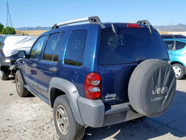 1J4GL38K15W628757 - 2005 JEEP LIBERTY RE BLUE photo 3