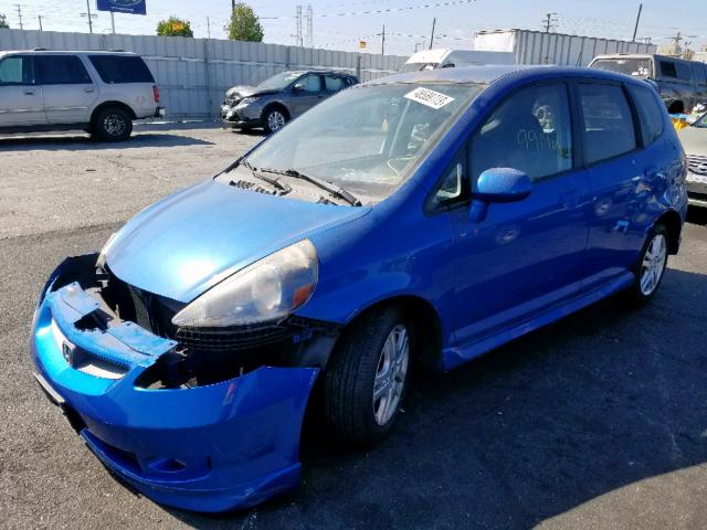 JHMGD38677S025407 - 2007 HONDA FIT S 蓝色 照片 2
