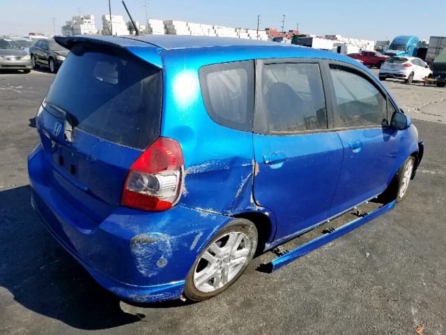 JHMGD38677S025407 - 2007 HONDA FIT S 蓝色 照片 4