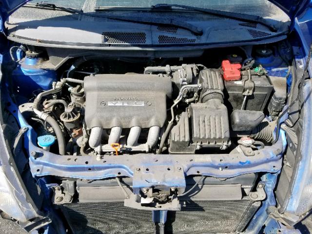 JHMGD38677S025407 - 2007 HONDA FIT S 蓝色 照片 7