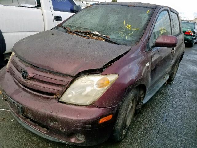 JTKKT624840050565 - 2004 TOYOTA SCION XA MAROON photo 2