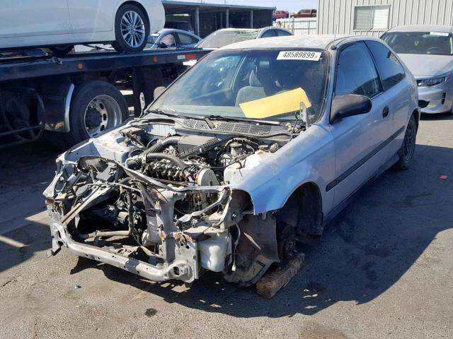 2HGEJ6327XH110148 - 1999 HONDA CIVIC CX SILVER photo 2