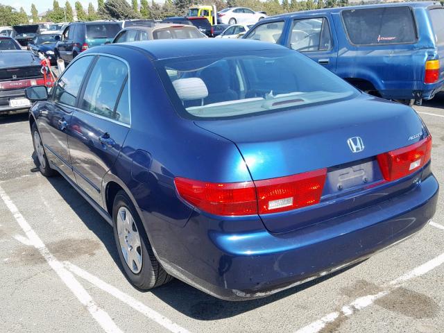 1HGCM56435A054372 - 2005 HONDA ACCORD LX BLUE photo 3