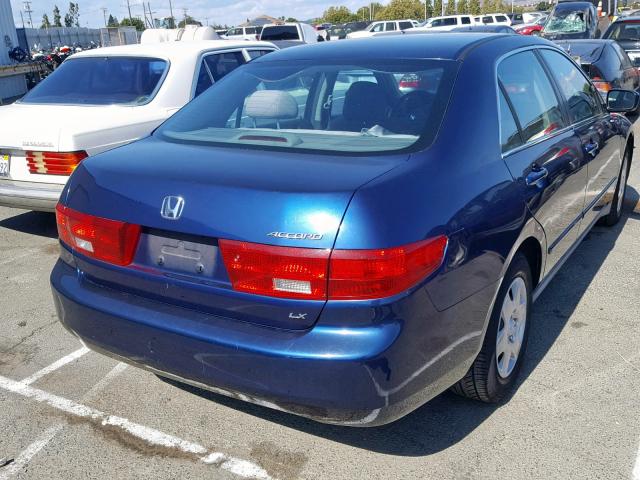 1HGCM56435A054372 - 2005 HONDA ACCORD LX BLUE photo 4