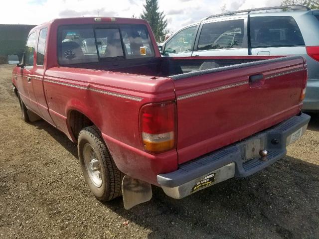 1FTCR14U3PPA00260 - 1993 FORD RANGER SUP BURGUNDY photo 3