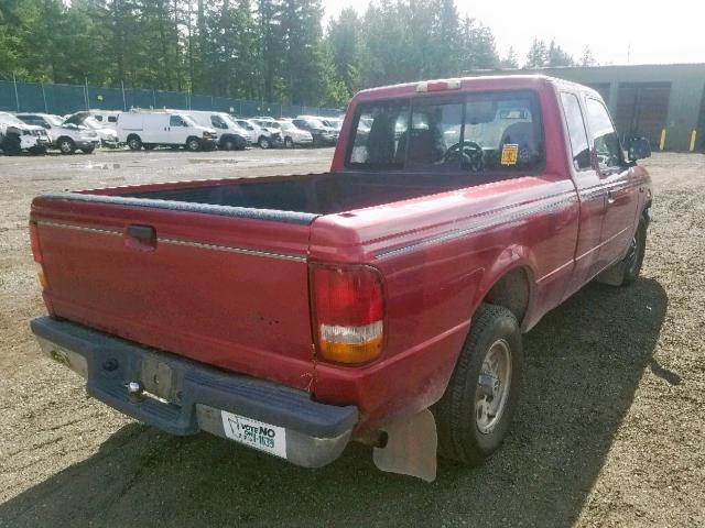 1FTCR14U3PPA00260 - 1993 FORD RANGER SUP BURGUNDY photo 4