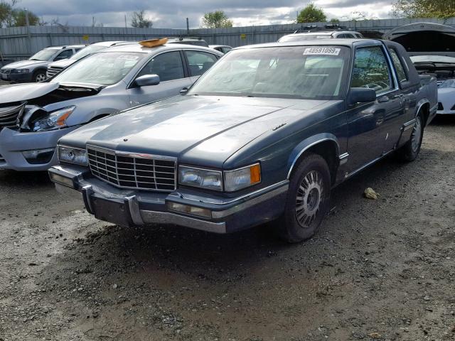 1G6CD13B4P4222468 - 1993 CADILLAC DEVILLE BLUE photo 2