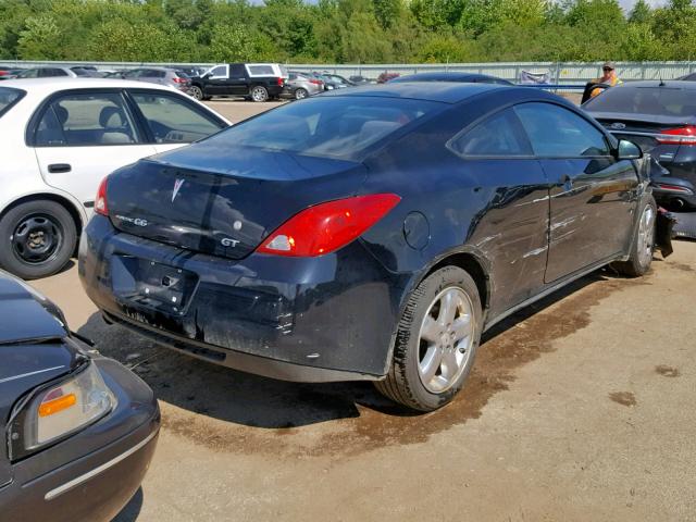 1G2ZH17N284115523 - 2008 PONTIAC G6 GT BLACK photo 4