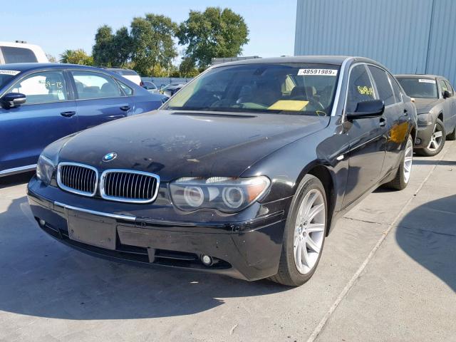 WBAGN63534DS52699 - 2004 BMW 745 LI BLACK photo 2